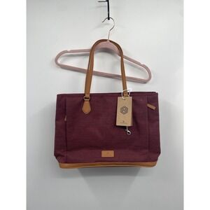 Nordace Siena Pro Tote Bag Womens Burgundy Double Handle Travel Shoulder Bag NWT